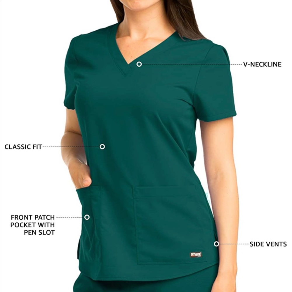 Grey's Anatomy Two Pocket V-Neck Scrub Top